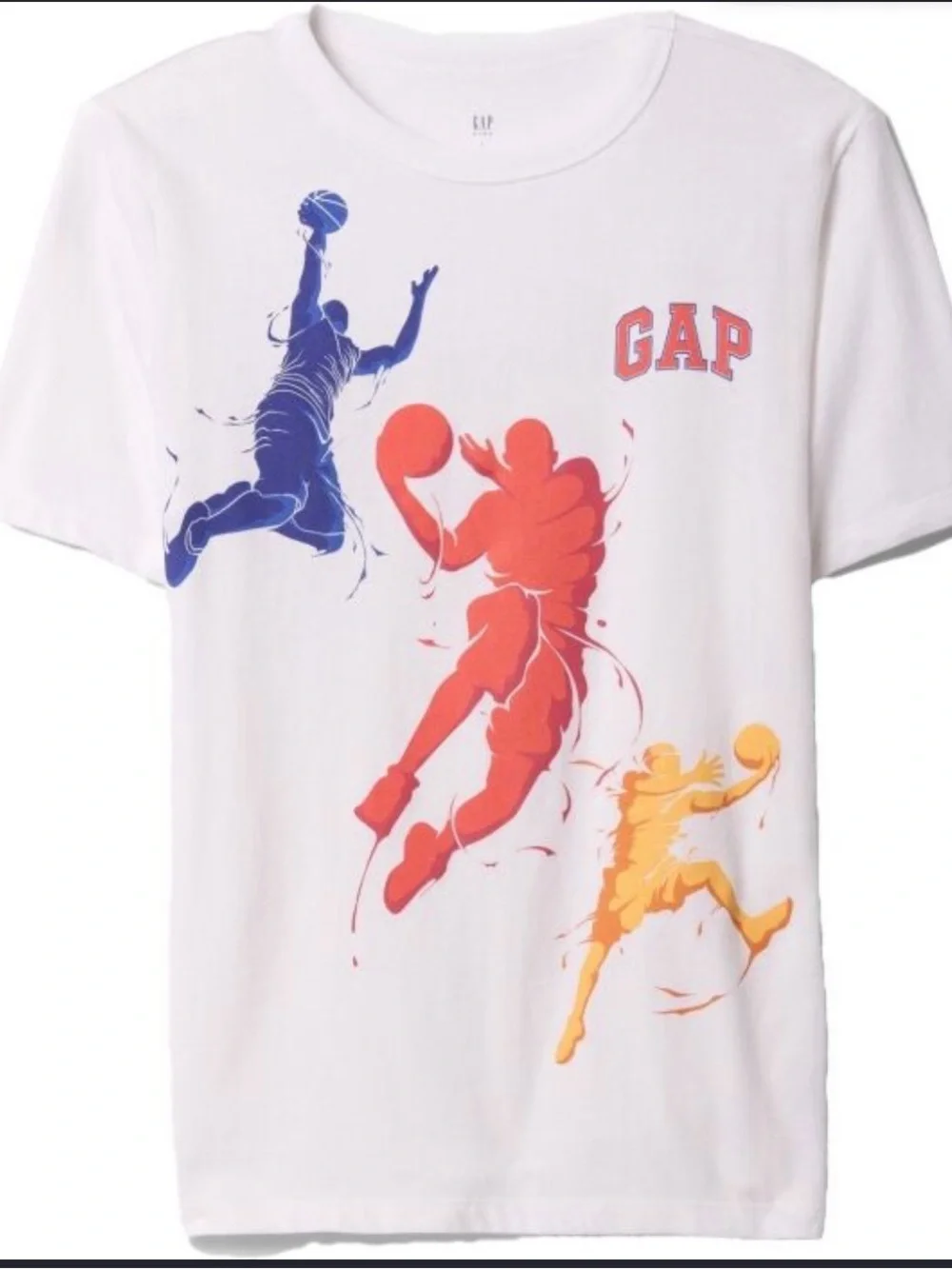 GAP Boys' Red, Royal Blue & White Graphic and Stripe Short-Sleeve Tees - 3-Pack